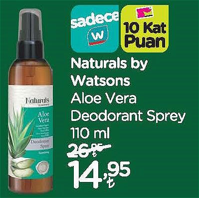 Naturals by Watsons Aloe Vera Deodorant Sprey 110 ml image