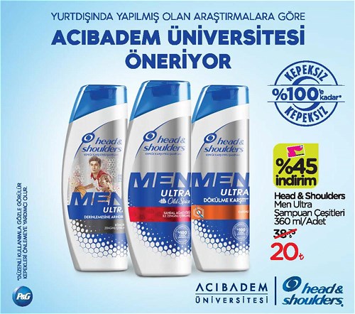 Head&Shoulders Men Ultra Şampuan Çeşitleri 360 ml image