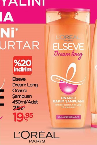 Loreal Elseve Dream Long Onarıcı Şampuan 450 ml image