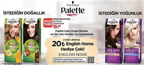 Schwarzkopf Palette Natural Colors Saç Boyası Çeşitleri/Adet image