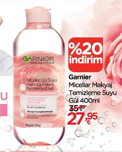 Garnier Micellar Makyaj Temizleme Suyu Gül 400 ml image