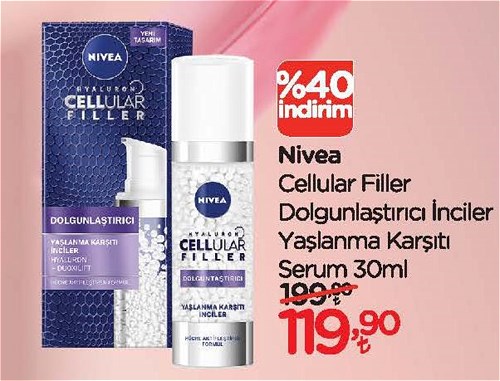 Nivea Cellular Filler Dolgunlaştırıcı İnciler Yaşlanma Karşıtı Serum 30 ml image