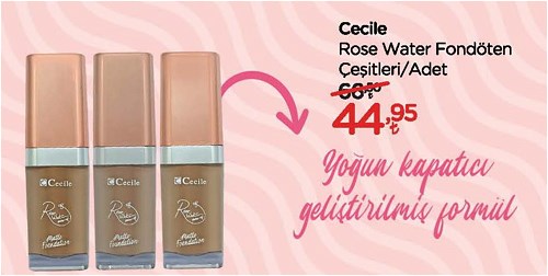 Cecile Rose Water Fondöten Çeşitleri/Adet image