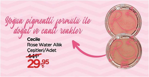 Cecile Rose Water Allık Çeşitleri/Adet image