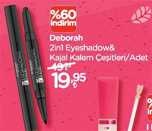 Deborah 2in1 Eyeshadow&Kajal Kalem Çeşitleri/Adet image