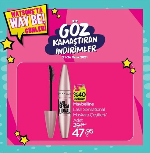 Maybelline Lash Sensational Maskara Çeşitleri/Adet image