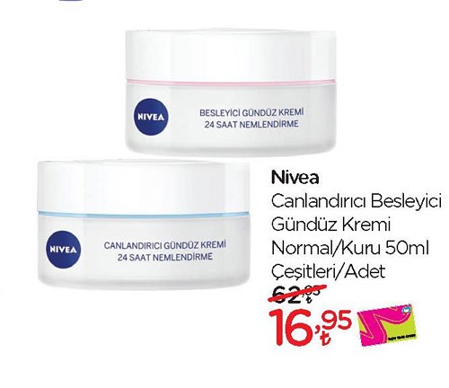 Nivea Canlandırıcı Besleyici Gündüz Kremi Normal/Kuru 50 ml Çeşitleri image