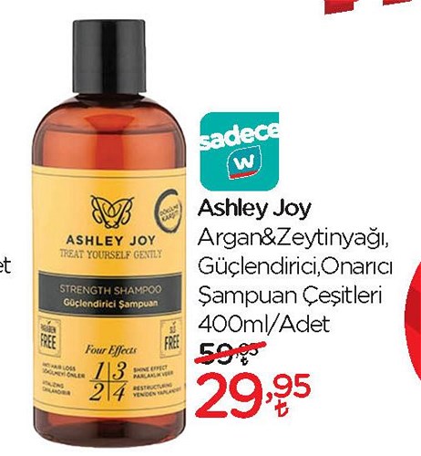 Ashley Joy Argan&Zeytinyağlı Güçlendirici Onarıcı Şampuan Çeşitleri 400 ml image