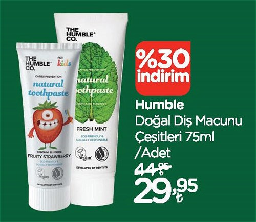 Humble Doğal Diş Macunu Çeşitleri 75 ml image