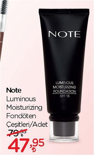 Note Luminous Moisturizing Fondöten Çeşitleri/Adet image