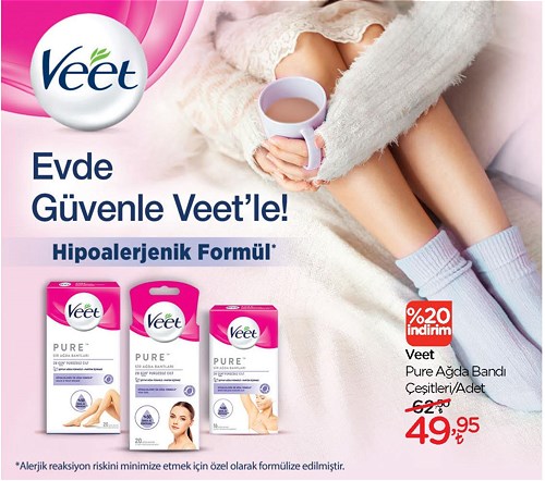 Veet Pure Ağda Bandı Çeşitleri/Adet image