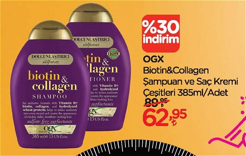 Ogx Biotin&Collagen Şampuan ve Saç Kremi Çeşitleri 385 ml image