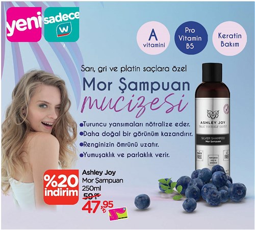 Ashley Joy Mor Şampuan 250 ml image