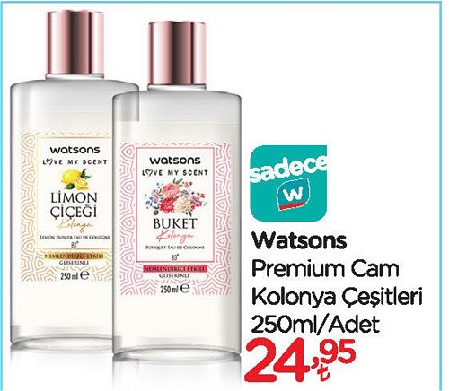 Watsons Premium Cam Kolonya Çeşitleri 250 ml image