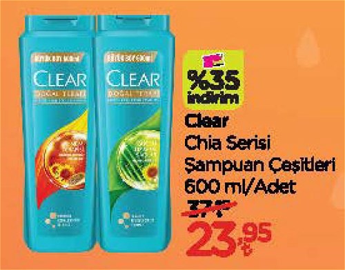 Clear Chia Serisi Şampuan Çeşitleri 600 ml image