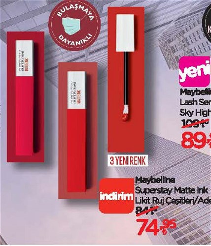 Maybelline Superstay Matte Ink Likit Ruj Çeşitleri/Adet image