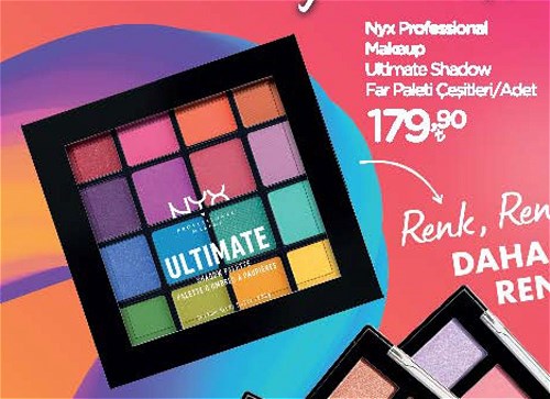 NYX Professional Makeup Ultimate Shadow Far Paleti Çeşitleri/Adet image