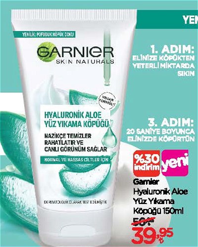 Garnier Hyaluronik Aloe Yüz Yıkama Köpüğü 150 ml image