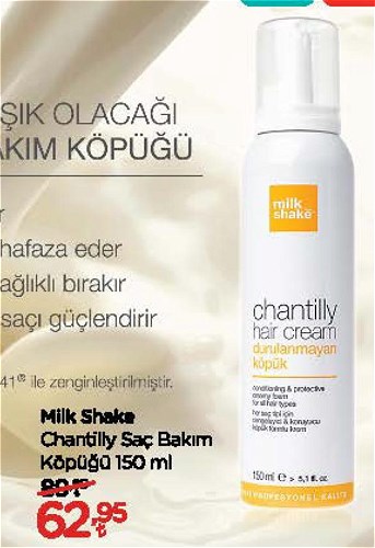 Milk Shake Chantilly Saç Bakım Köpüğü 150 ml image