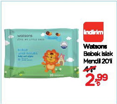 Watsons Bebek Islak Mendil 20'li image