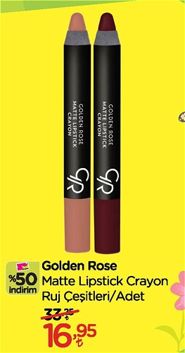 Watsons Golden Rose Matte Lipstick Crayon Ruj Çeşitleri/Adet