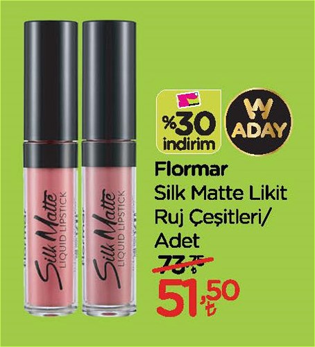 Flormar Silk Matte Likit Ruj Çeşitleri/Adet image