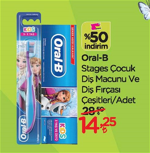 Oral-B Stages Çocuk Diş Macunu ve Diş Fırçası Çeşitleri/Adet image