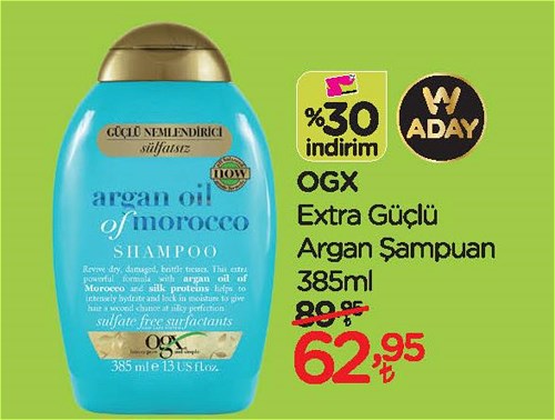 Ogx Extra Güçlü Argan Şampuan 385ml image