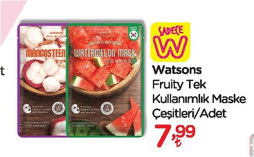 Watsons Fruity Tek Kullanımlık Maske Çeşitleri/Adet image