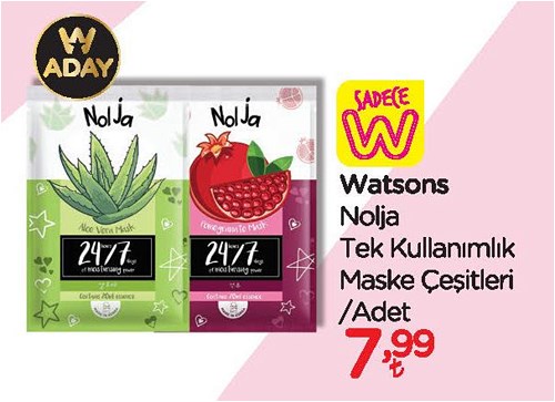 Watsons Nolja Tek Kullanımlık Maske Çeşitleri/Adet image