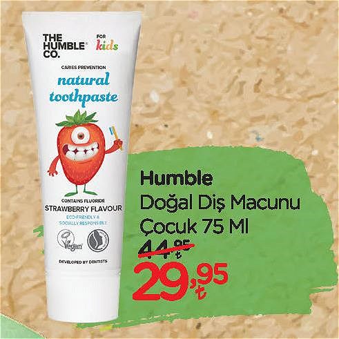 Humble Doğal Diş Macunu Çocuk 75 Ml image