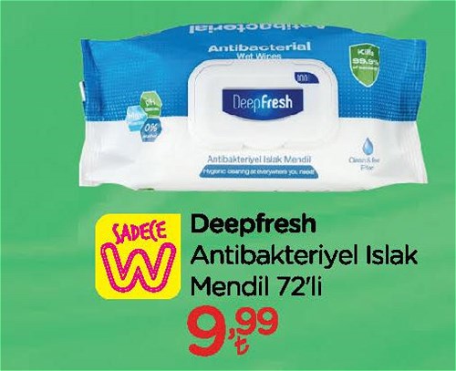 Deepfresh Antibakteriyel Islak Mendil 72'li image