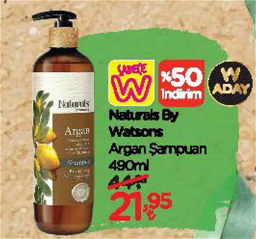 Naturals By Watsons Argan Şampuan 490 ml image