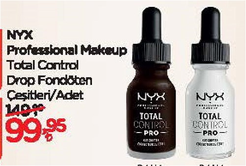 NYX Professional Makeup Total Control Drop Fondöten Çeşitleri/Adet image