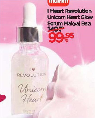 I Heart Revolution Unicorn Heart Glow Serum Makyaj Bazı image