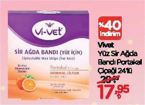 Vivet Yüz Sir Ağda Bandı Portakal Çiçeği 24'lü image