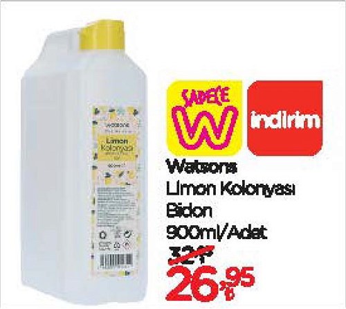 Watsons Limon Kolonyası Bidon 900 ml image