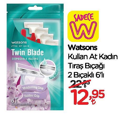 Watsons Kullan At Kadın Tıraş Bıçağı 2 Bıçaklı 6'lı image