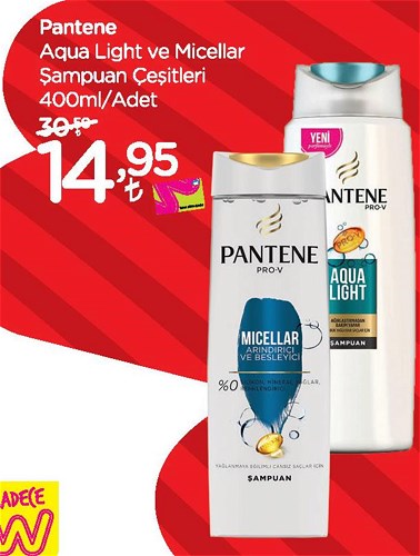 Pantene Aqua Light ve Micellar Şampuan Çeşitleri 400 ml image