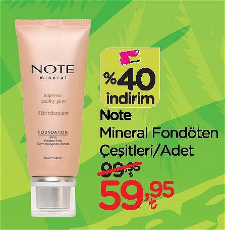 Watsons Note Mineral Fondöten Çeşitleri/Adedi