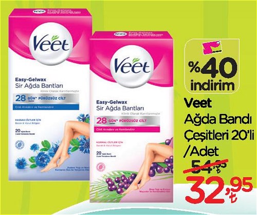 Veet Ağda Bandı Çeşitleri 20'li image