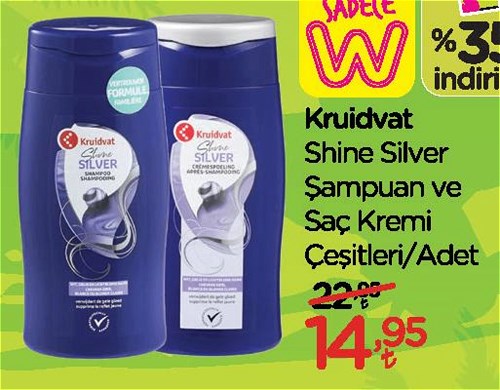 Kruidvat Shine Silver Şampuan ve Saç Kremi Çeşitleri/Adet image