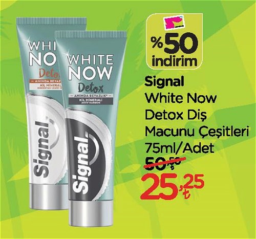 Signal White Now Detox Diş Macunu Çeşitleri 75 ml image