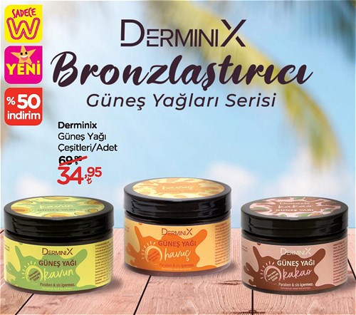 Derminix Güneş Yağı Çeşitleri/Adet image