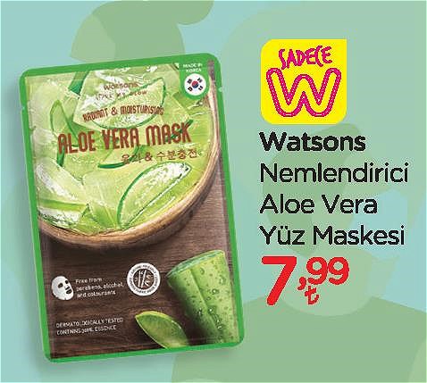 Watsons Nemlendirici Aloe Vera Yüz Maskesi image