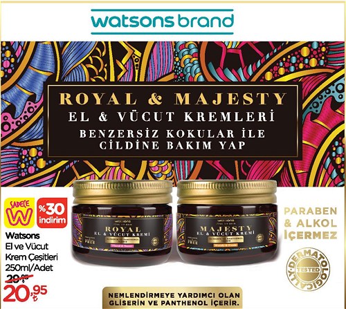 Watsons El ve Vücut Krem Çeşitleri 250 ml image