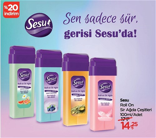 Sesu Roll on Sir Ağda Çeşitleri 100 ml image