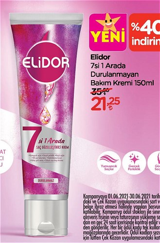 Elidor 7si 1 Arada Durulanmayan Bakım Kremi 150 ml image