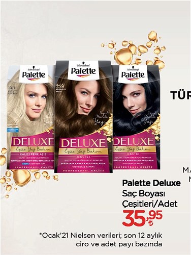 Schwarzkopf Palette Deluxe Saç Boyası Çeşitleri/Adet image