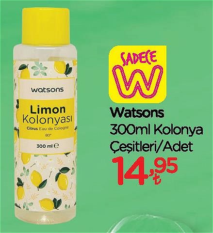 Watsons 300 ml Kolonya Çeşitleri image